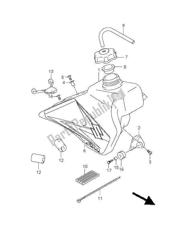 Todas las partes para Depósito De Combustible de Suzuki RM 85 SW LW 2008