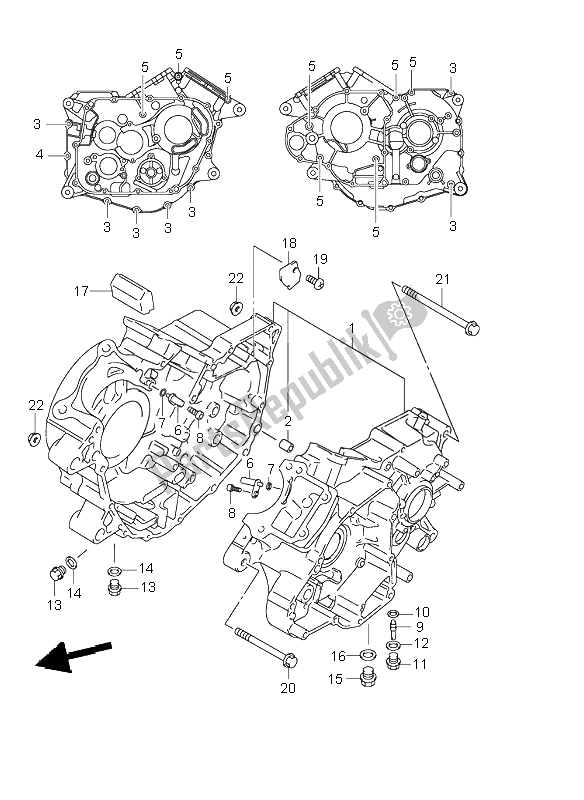 Todas as partes de Bloco Do Motor do Suzuki VL 250 Intruder 2000