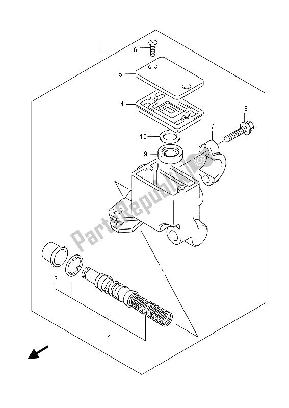 Wszystkie części do Przedni Cylinder G?ówny Suzuki LT A 750 XPZ Kingquad AXI 4X4 2015