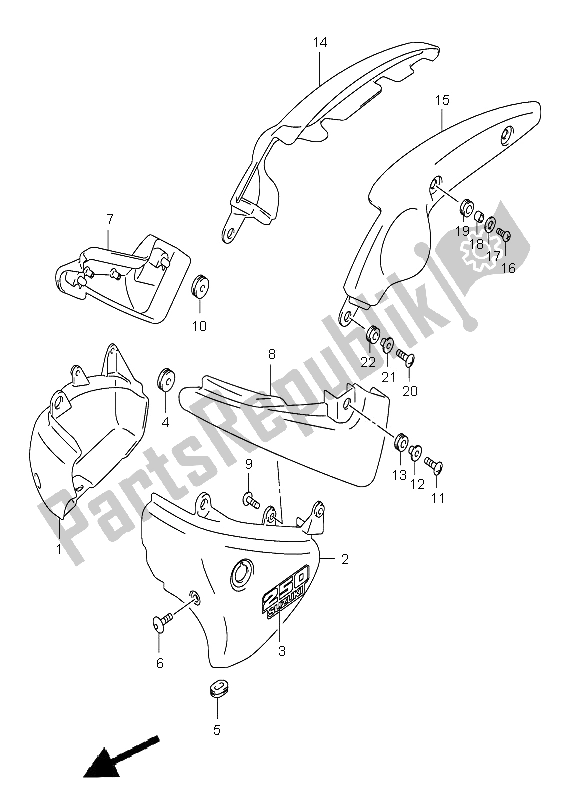 Todas las partes para Cubierta De Marco de Suzuki VL 250 Intruder 2005
