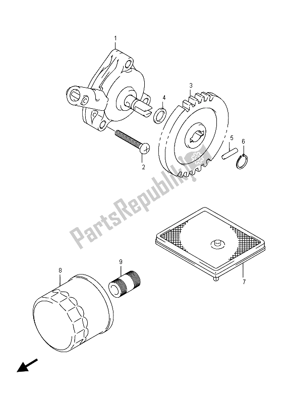 Todas las partes para Bomba De Aceite de Suzuki LT A 500 XPZ Kingquad AXI 4X4 2015