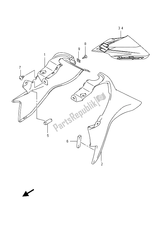 All parts for the Fuel Tank Cover of the Suzuki LT Z 90 Quadsport 2015