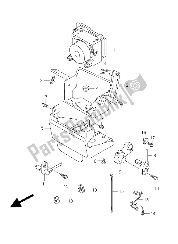 Alle onderdelen voor de Hydraulische Eenheid (sv650a-ua-sa-sua) van de Suzuki SV 650 Nsnasa 2008