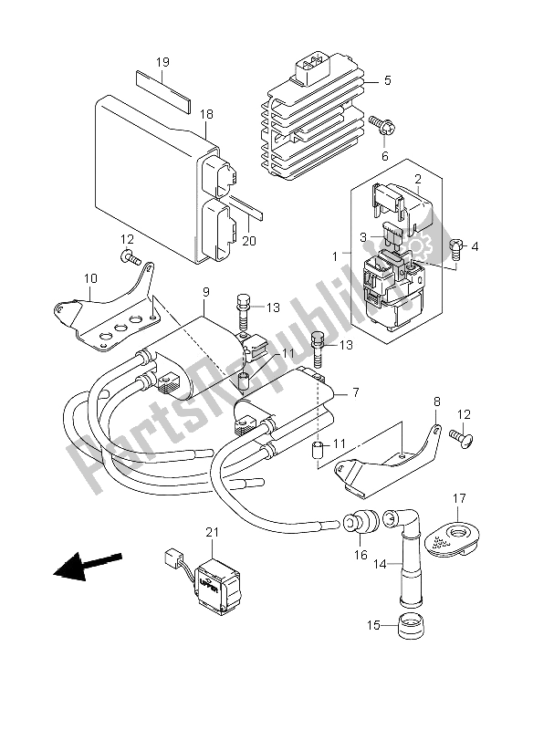 Tutte le parti per il Elettrico del Suzuki GSX 1400 2006