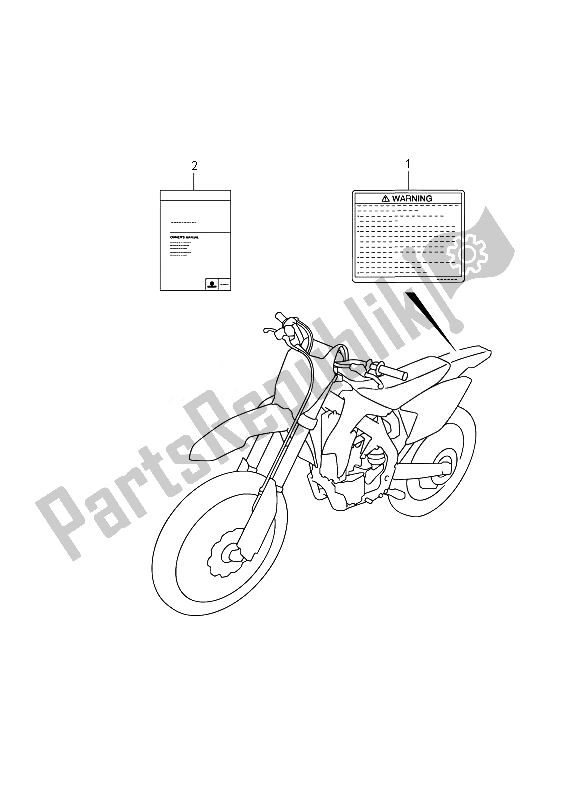 Tutte le parti per il Etichetta del Suzuki RM Z 450 2014