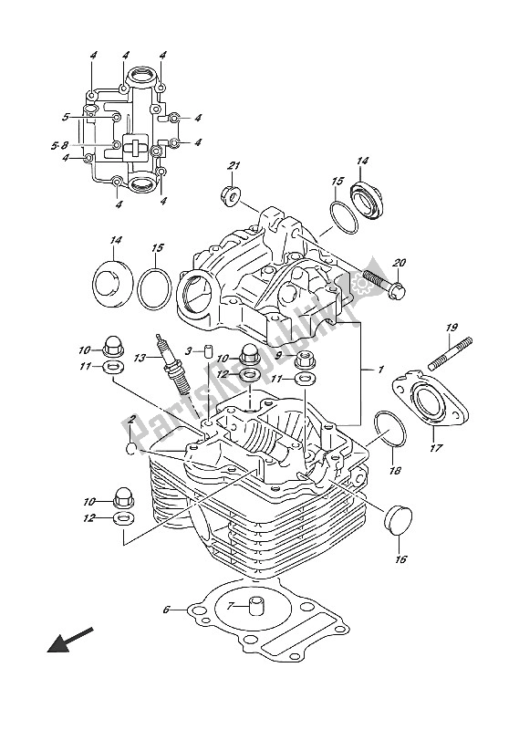 Todas las partes para Cabeza De Cilindro de Suzuki RV 125 2016