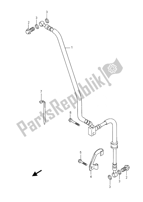 Tutte le parti per il Tubo Freno Anteriore (uh200) del Suzuki UH 200A Burgman 2014