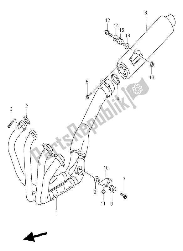 Tutte le parti per il Silenziatore del Suzuki RF 900R 1998