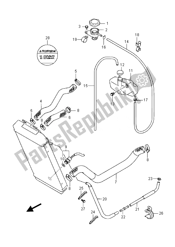 Todas las partes para Manguera Del Radiador (vl800ue E19) de Suzuki VL 800 CT Intruder 2014