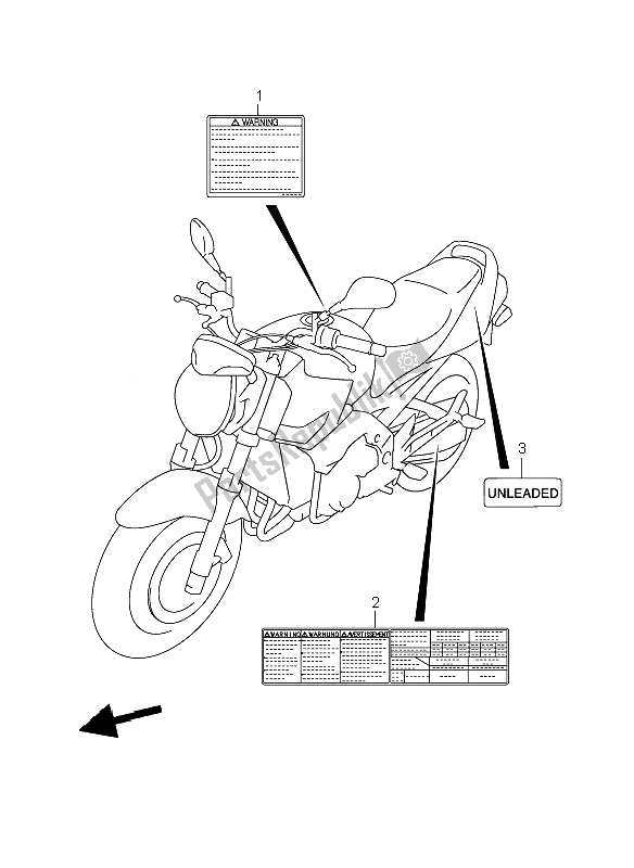 Alle onderdelen voor de Etiket van de Suzuki GSR 600A 2007