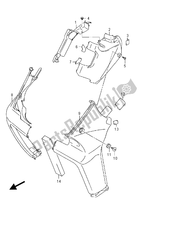 Tutte le parti per il Coperchio Testa Telaio (vzr1800zuf E19) del Suzuki VZR 1800 NZR M Intruder 2012