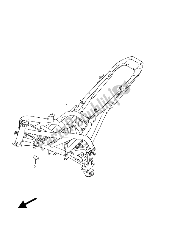 Alle onderdelen voor de Frame (sfv650 E24) van de Suzuki SFV 650A Gladius 2011