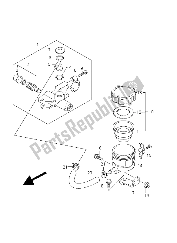 Wszystkie części do Przedni Cylinder G?ówny Suzuki GSX R 1000 2001