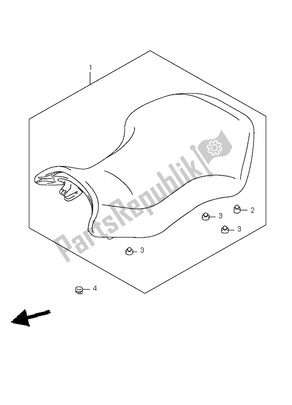 Tutte le parti per il Posto A Sedere del Suzuki LT A 700X Kingquad 4X4 2007