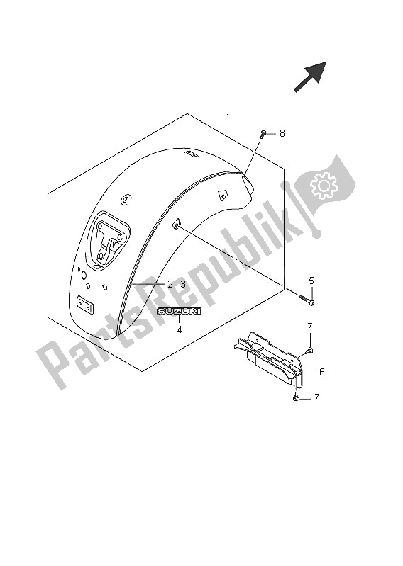 Todas las partes para Guardabarros Trasero (vlr1800t E2) de Suzuki C 1800R VLR 1800 Intruder 2011