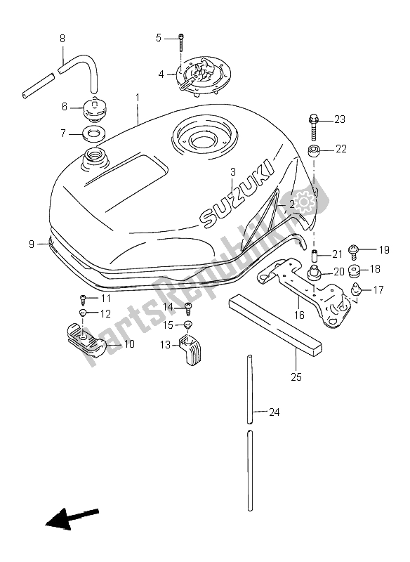 Wszystkie części do Zbiornik Paliwa Suzuki GSX R 1100W 1998