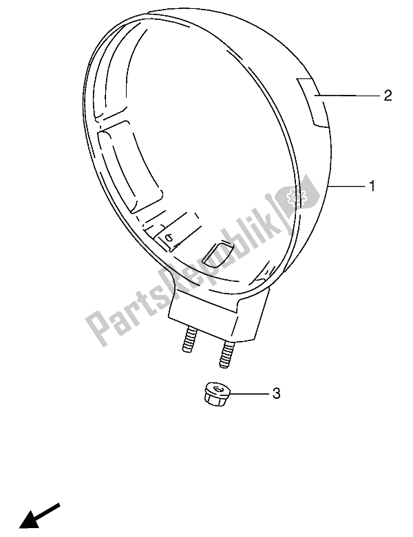 Tutte le parti per il Alloggiamento Del Proiettore del Suzuki VS 800 GL Intruder 1994