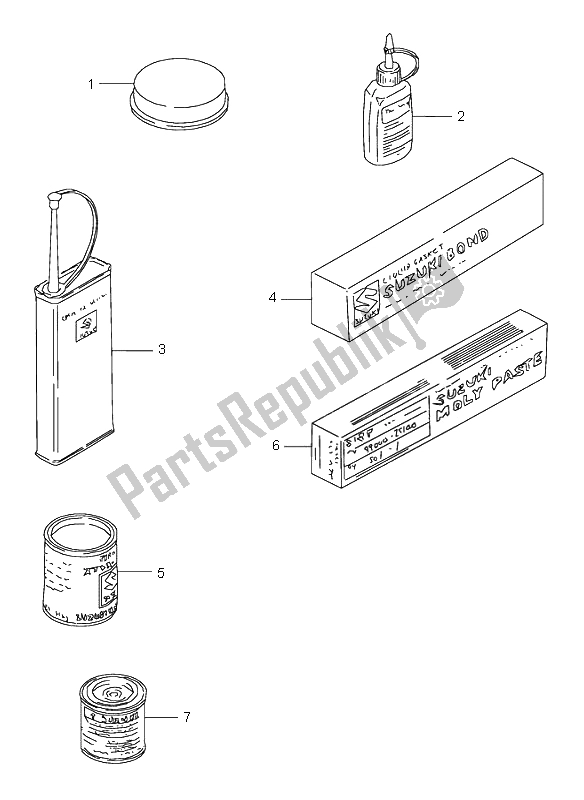 Todas las partes para Opcional de Suzuki GS 500E 1995