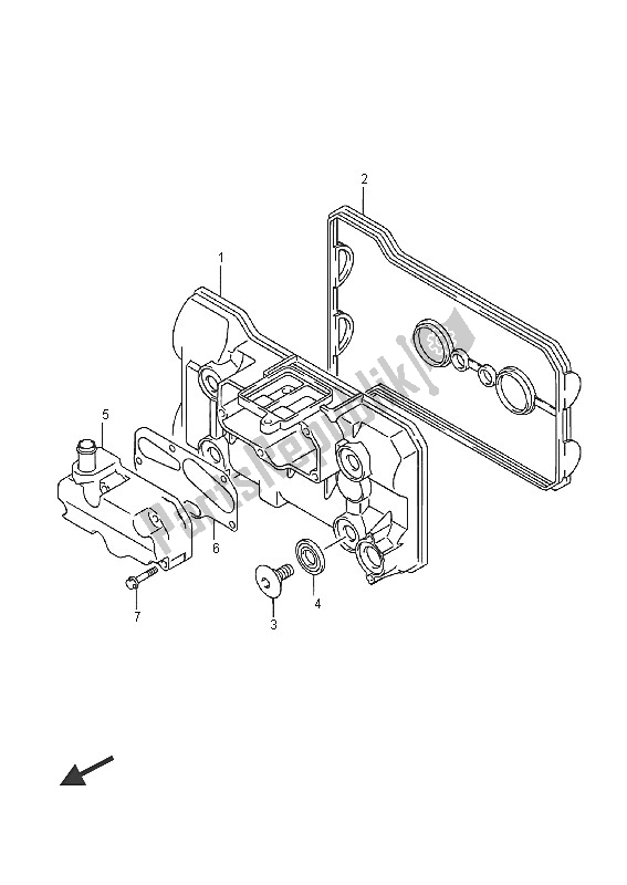 All parts for the Cylinder Head Cover of the Suzuki AN 650Z Burgman Executive 2016