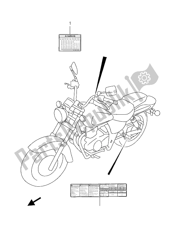 All parts for the Label of the Suzuki GZ 125 Marauder 2006