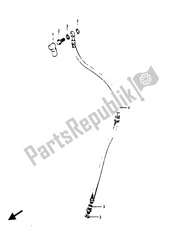 All parts for the Front Brake Hose of the Suzuki RG 125 CUC Gamma 1986