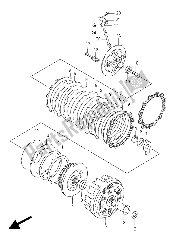 Tutte le parti per il Frizione del Suzuki XF 650 Freewind 1999