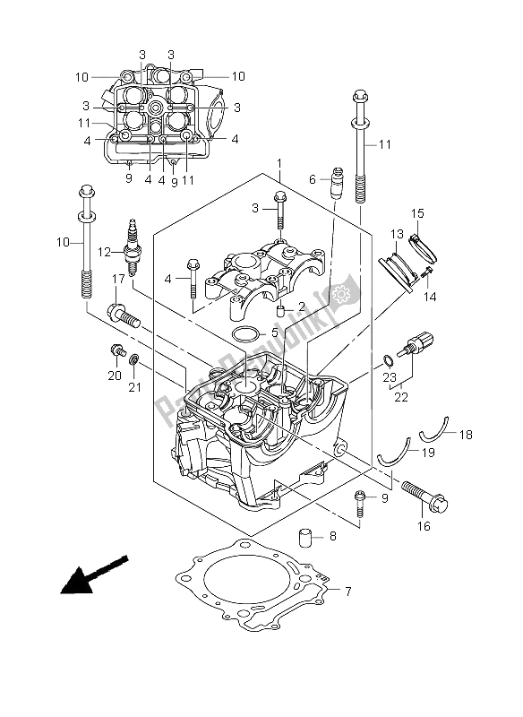 Todas las partes para Cabeza De Cilindro de Suzuki RM Z 450 2009