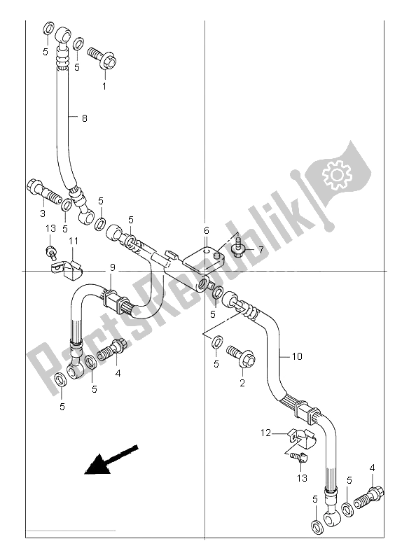 Tutte le parti per il Tubo Freno Anteriore del Suzuki GSF 1200 NSZ Bandit 2004