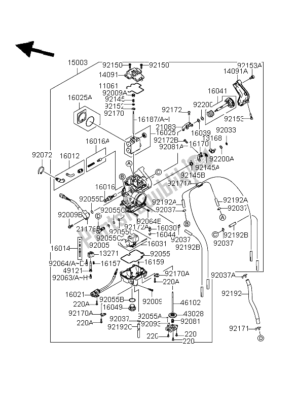 Tutte le parti per il Carburatore del Suzuki RM Z 250 2006