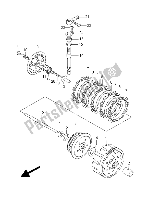 All parts for the Clutch of the Suzuki RV 125 Vanvan 2006