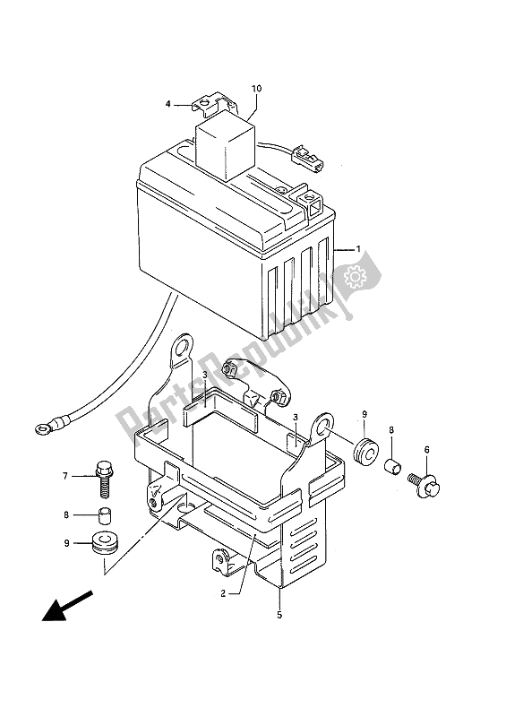 Toutes les pièces pour le Batterie du Suzuki GSF 400 Bandit 1991