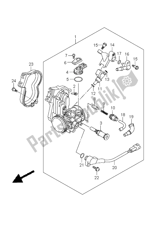 Todas as partes de Corpo Do Acelerador do Suzuki RMX 450Z 2011