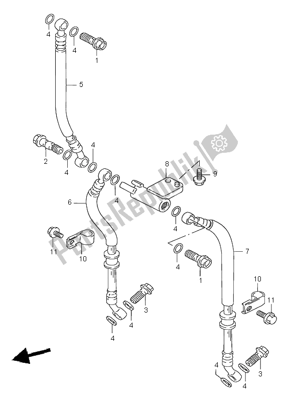 All parts for the Front Brake Hose of the Suzuki GSF 600N Bandit 1995