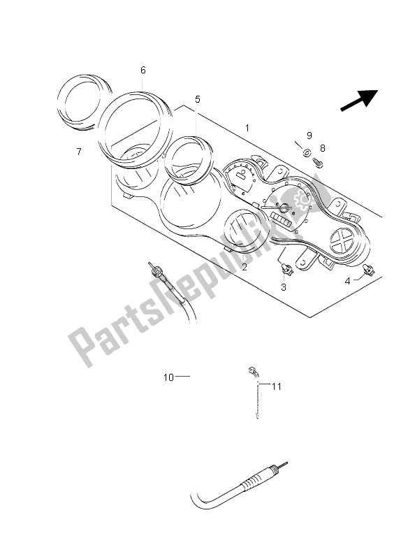 Tutte le parti per il Tachimetro del Suzuki AY 50A LC Katana 2005