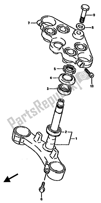 Alle onderdelen voor de Stuurpen van de Suzuki GSX 750F 1989