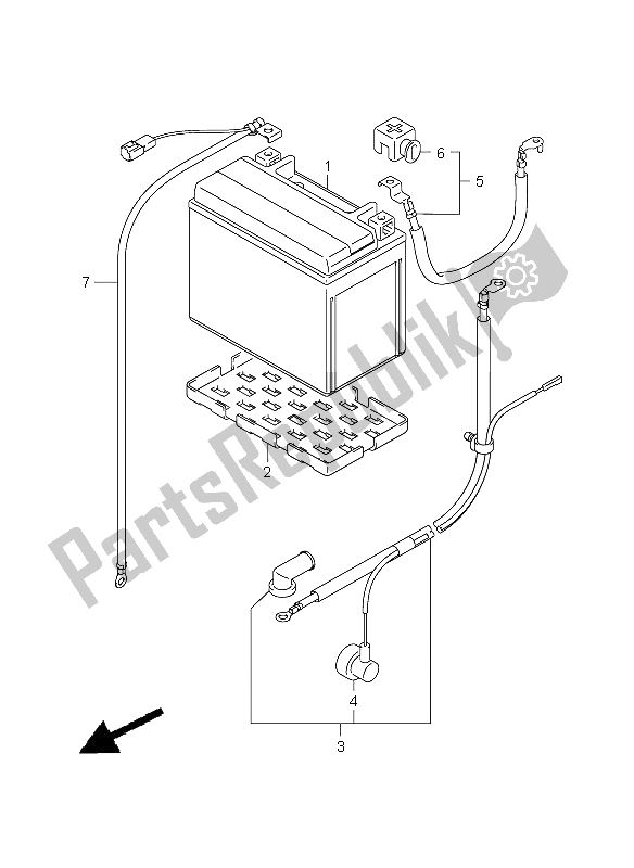 Alle onderdelen voor de Batterij (sv650-u-s-su) van de Suzuki SV 650 Nsnasa 2009