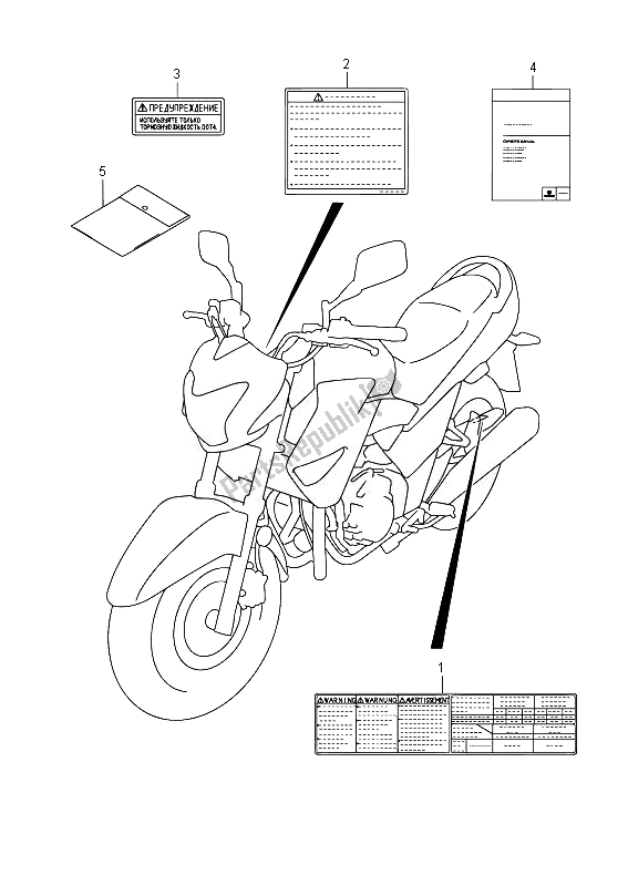 Todas las partes para Etiqueta de Suzuki GW 250 Inazuma 2014