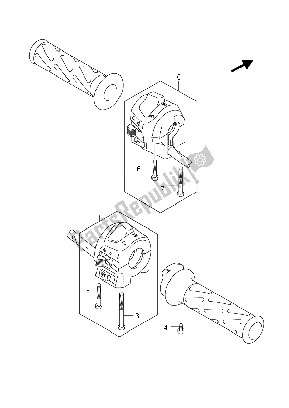 Todas las partes para Interruptor De La Manija de Suzuki Burgman AN 400 AZA 2009