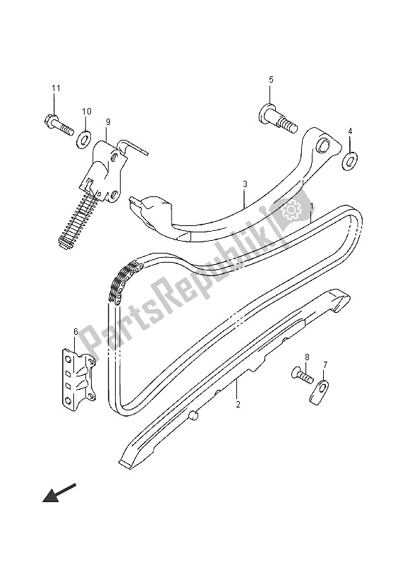 All parts for the Cam Chain of the Suzuki AN 650Z Burgman Executive 2016