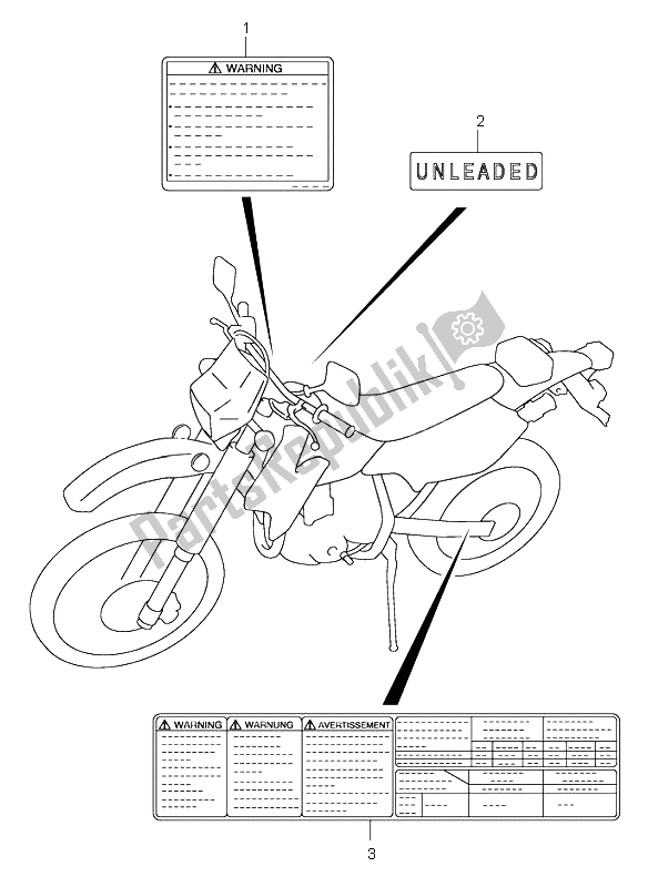 All parts for the Label of the Suzuki DR Z 400S 2003