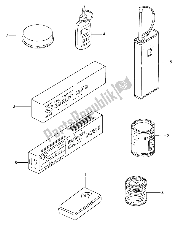 Tutte le parti per il Opzionale del Suzuki GN 250 1988