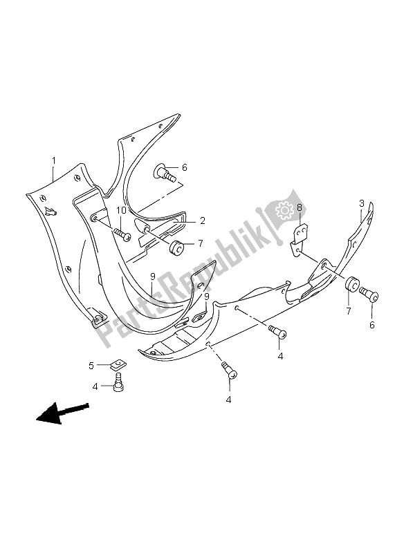 Tutte le parti per il Sotto Il Cofano del Suzuki GSX 750F 1998