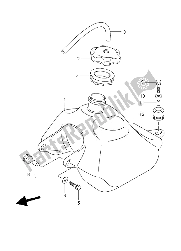 Tutte le parti per il Serbatoio Di Carburante del Suzuki LT Z 50 4T Quadsport 2007