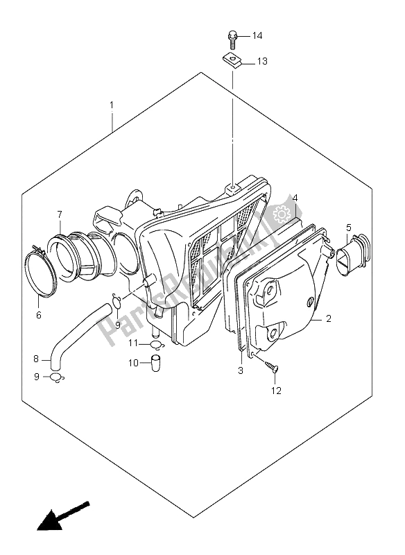 Toutes les pièces pour le Purificateur D'air du Suzuki RV 125 Vanvan 2005