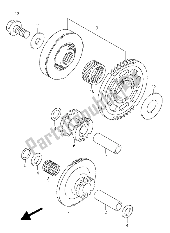 Todas las partes para Embrague De Arranque de Suzuki GSX R 750 2002