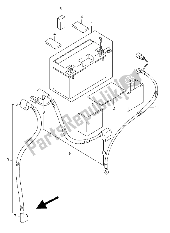 Toutes les pièces pour le Batterie du Suzuki DR Z 400E 2009