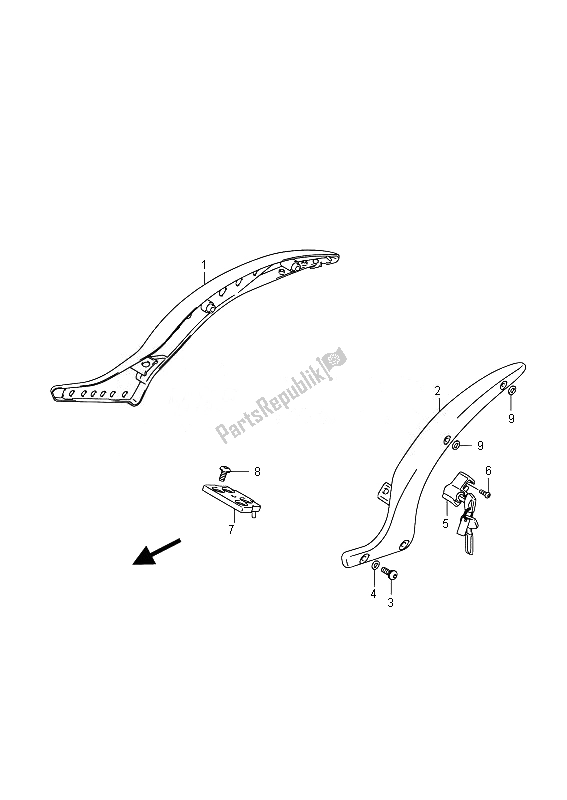 Todas las partes para Soporte De Marco de Suzuki VL 800B Intruder 2014