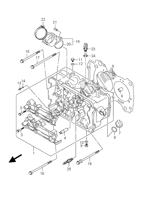 Todas las partes para Cabeza De Cilindro de Suzuki AN 650A Burgman Executive 2006