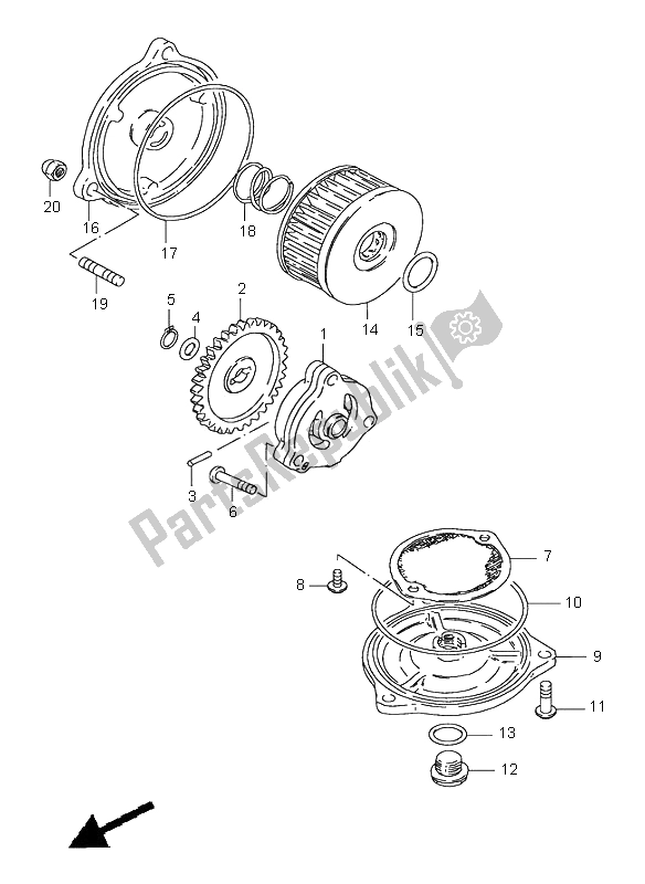 Toutes les pièces pour le La Pompe à Huile du Suzuki GN 250E 2000