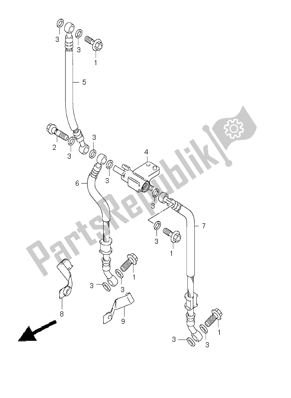 Todas las partes para Manguera De Freno Delantero de Suzuki GSX 1400 2004